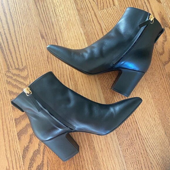 NEW with box Giuseppe Zanotti Black Leather Ankle Boots Size 6 US EU 36 - Picture 1 of 8